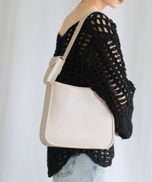 select MOCA | フェイクレザーポーチ付きスクエアバッグ(ハンドバッグ)