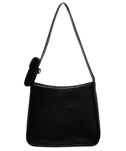 select MOCA（セレクトモカ）の「フェイクレザーポーチ付きスクエアバッグ（ハンドバッグ・レディース・ブラック/アイボリー・FREE）」の12枚目の写真