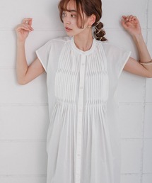 ねじりピンタックシャツワンピース