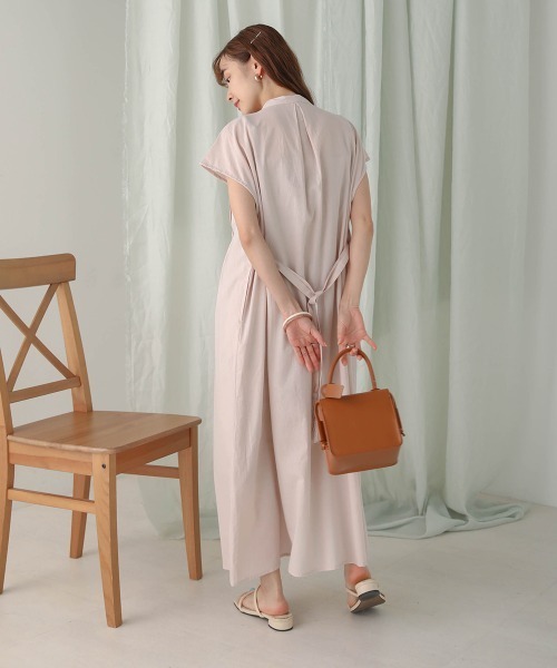 Bab（バブ）の「ねじりピンタックシャツワンピース（シャツワンピース・レディース・ライトグレー/ネイビー/オフホワイト/ピンク/ベージュ系その他・M）」の13枚目の写真