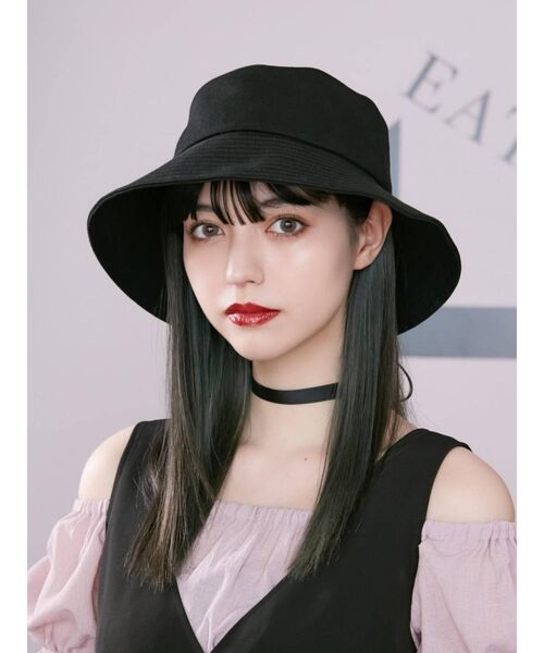 EATME(イートミー)の「BACKレースアップバケットハット(ハット・レディース・ブラック・FREE)」の9枚目の写真