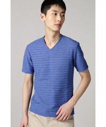 HIGH STREET∴タックカノコボーダー半袖Vネックカットソー
