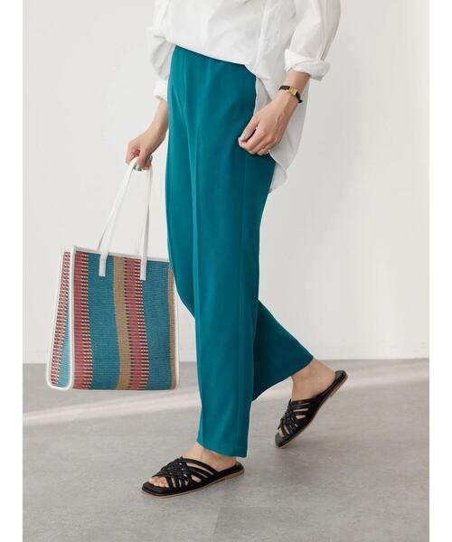 AMERICAN HOLIC（アメリカンホリック）の「美・美・美　接触冷感ストレートパンツ（スラックス・レディース・ブラック/オレンジ/グリーン/アイボリー・S/M/L/XS）」の15枚目の写真