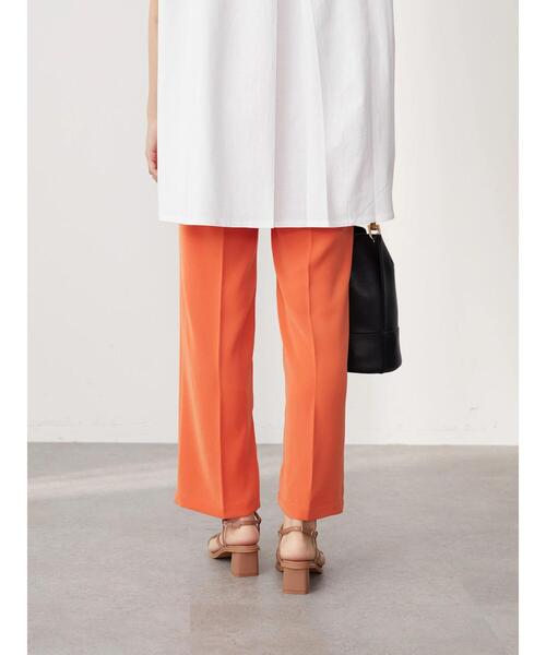 AMERICAN HOLIC（アメリカンホリック）の「美・美・美　接触冷感ストレートパンツ（スラックス・レディース・ブラック/オレンジ/グリーン/アイボリー・S/M/L/XS）」の17枚目の写真