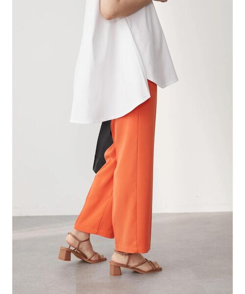 AMERICAN HOLIC（アメリカンホリック）の「美・美・美　接触冷感ストレートパンツ（スラックス・レディース・ブラック/オレンジ/グリーン/アイボリー・S/M/L/XS）」の18枚目の写真