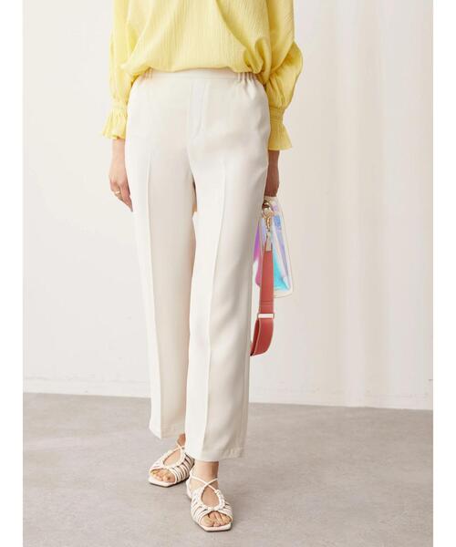 AMERICAN HOLIC（アメリカンホリック）の「美・美・美　接触冷感ストレートパンツ（スラックス・レディース・ブラック/オレンジ/グリーン/アイボリー・S/M/L/XS）」の21枚目の写真