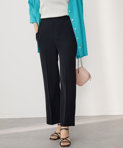 AMERICAN HOLIC（アメリカンホリック）の「美・美・美　接触冷感ストレートパンツ（スラックス・レディース・ブラック/オレンジ/グリーン/アイボリー・S/M/L/XS）」の8枚目の写真