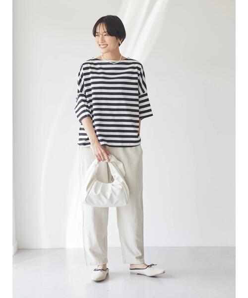 AMERICAN HOLIC（アメリカンホリック）の「モノトーンイロイロボーダーカットプルオーバー（Tシャツ/カットソー・レディース・ブラック系その他4/マルチ/その他7/ホワイト系その他4・L/M）」の12枚目の写真