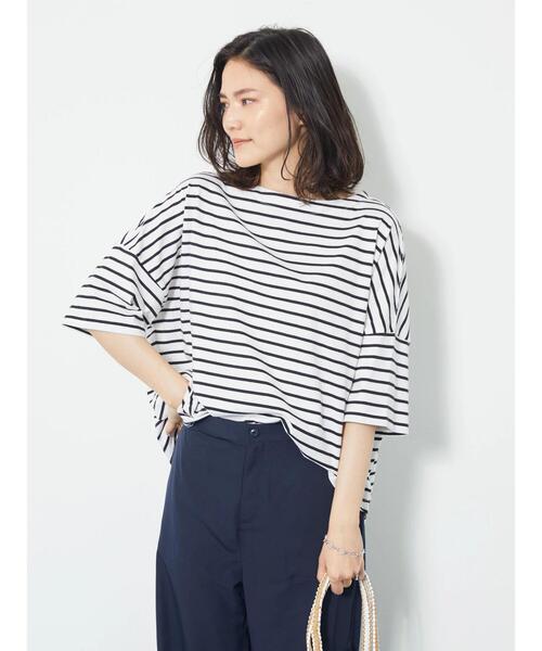 AMERICAN HOLIC（アメリカンホリック）の「モノトーンイロイロボーダーカットプルオーバー（Tシャツ/カットソー・レディース・ブラック系その他4/マルチ/その他7/ホワイト系その他4・L/M）」の20枚目の写真