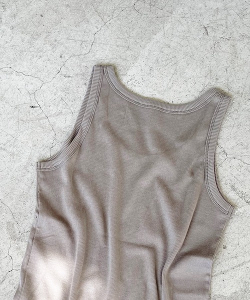 Spick & Span（スピックアンドスパン）の「C/Si2WAYリブタンク（タンクトップ・レディース・ベージュ/ライトグレー/ブラック/ホワイト/チャコールグレー・FREE）」の5枚目の写真