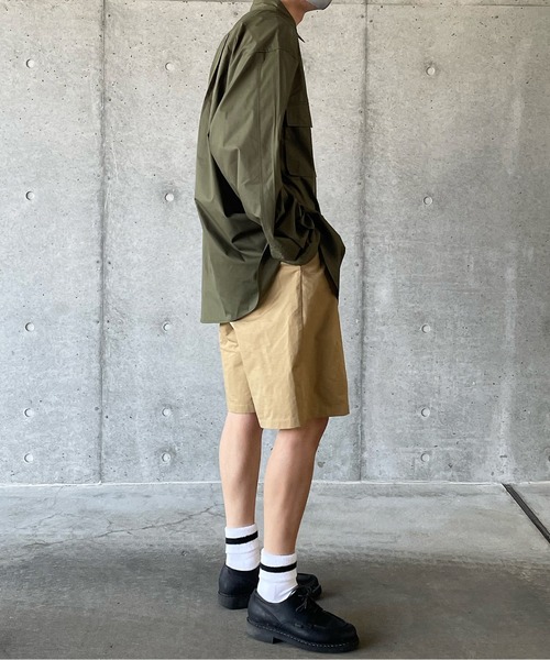 y/m by れぽすけ(イムバイレポスケ)の「センタープレスリラックスショートパンツ(その他パンツ・メンズ・ブラック/ベージュ・LARGE/MEDIUM)」の5枚目の写真