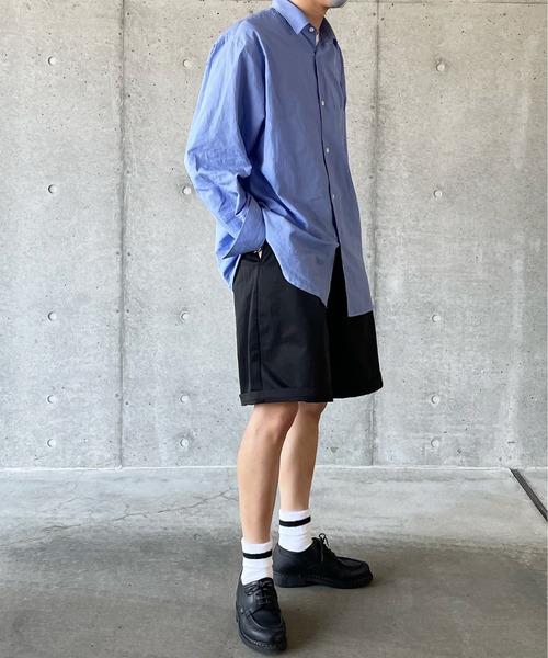 y/m by れぽすけ(イムバイレポスケ)の「センタープレスリラックスショートパンツ(その他パンツ・メンズ・ブラック/ベージュ・LARGE/MEDIUM)」の6枚目の写真
