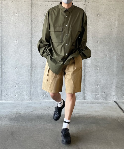 y/m by れぽすけ(イムバイレポスケ)の「センタープレスリラックスショートパンツ(その他パンツ・メンズ・ブラック/ベージュ・LARGE/MEDIUM)」の7枚目の写真