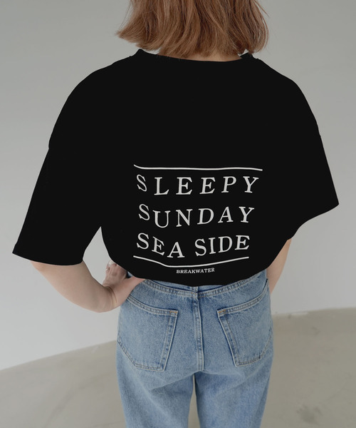 c.u.l(シーユーエル)の「【c.u.l:w】天竺カラー ロゴビックTシャツ culwd22ss005(Tシャツ/カットソー・レディース・ブラック/ホワイト×レッド/ホワイト×グリーン・FREE)」の9枚目の写真