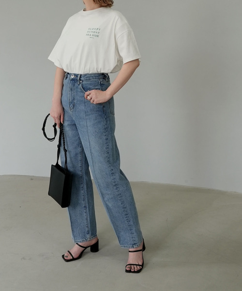 c.u.l(シーユーエル)の「【c.u.l:w】天竺カラー ロゴビックTシャツ culwd22ss005(Tシャツ/カットソー・レディース・ブラック/ホワイト×レッド/ホワイト×グリーン・FREE)」の10枚目の写真