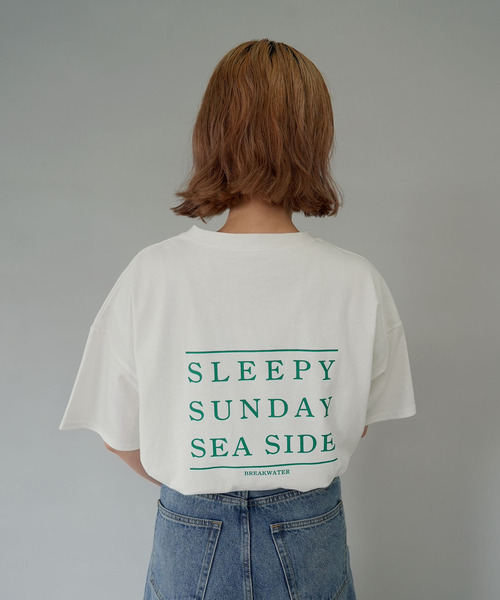 c.u.l(シーユーエル)の「【c.u.l:w】天竺カラー ロゴビックTシャツ culwd22ss005(Tシャツ/カットソー・レディース・ブラック/ホワイト×レッド/ホワイト×グリーン・FREE)」の11枚目の写真