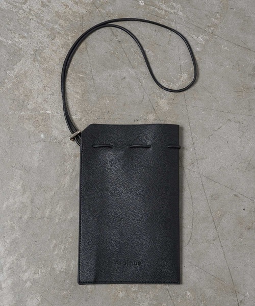 Alpinus（アルピナス）の「Alpinus - leather purse bag / レザー巾着バック（ショルダーバッグ・メンズ・ブラック・FREE）」の19枚目の写真