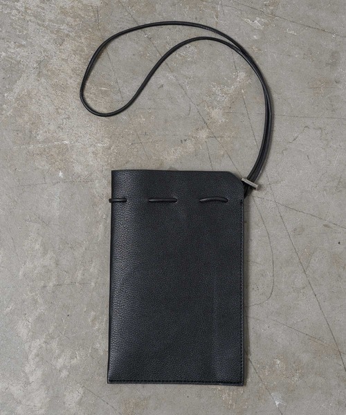 Alpinus（アルピナス）の「Alpinus - leather purse bag / レザー巾着バック（ショルダーバッグ・メンズ・ブラック・FREE）」の20枚目の写真