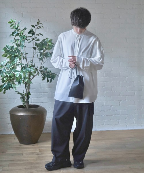 Alpinus（アルピナス）の「Alpinus - leather purse bag / レザー巾着バック（ショルダーバッグ・メンズ・ブラック・FREE）」の14枚目の写真