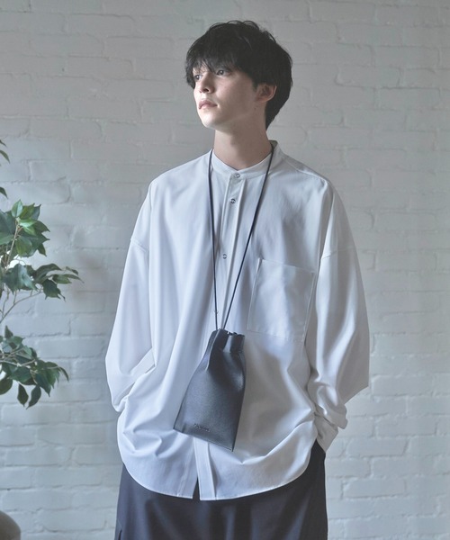 Alpinus（アルピナス）の「Alpinus - leather purse bag / レザー巾着バック（ショルダーバッグ・メンズ・ブラック・FREE）」の7枚目の写真