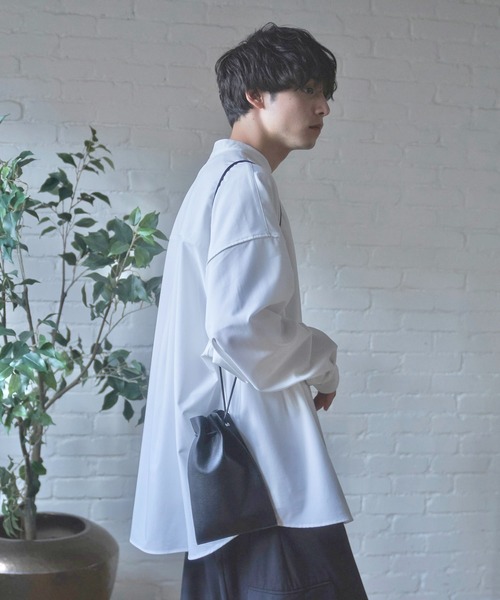 Alpinus（アルピナス）の「Alpinus - leather purse bag / レザー巾着バック（ショルダーバッグ・メンズ・ブラック・FREE）」の9枚目の写真