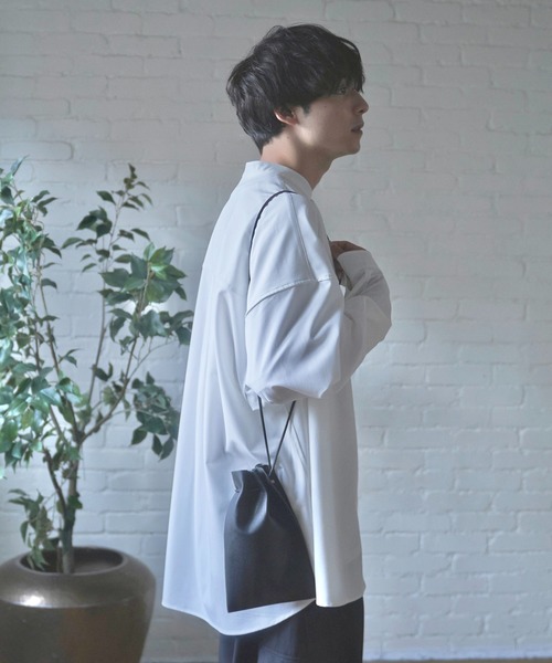 Alpinus（アルピナス）の「Alpinus - leather purse bag / レザー巾着バック（ショルダーバッグ・メンズ・ブラック・FREE）」の10枚目の写真