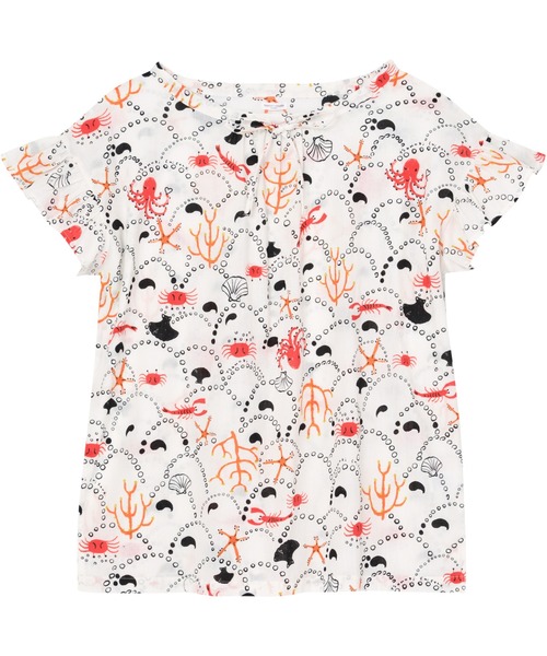 tsumori chisato SLEEP（ツモリチサト スリープ）の「トップス　４分袖　綿100％　「おやゆび姫」シリーズ　夏ならではの涼しい素材（M,L）（Tシャツ/カットソー・レディース・ブラック/アイボリー・LARGE/MEDIUM）」の11枚目の写真