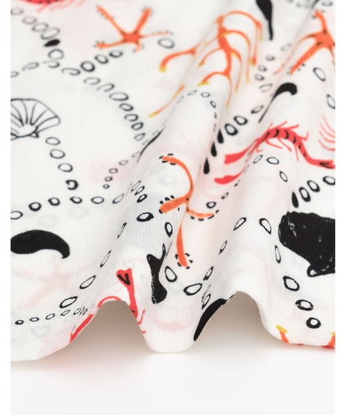 tsumori chisato SLEEP（ツモリチサト スリープ）の「トップス　４分袖　綿100％　「おやゆび姫」シリーズ　夏ならではの涼しい素材（M,L）（Tシャツ/カットソー・レディース・ブラック/アイボリー・LARGE/MEDIUM）」の6枚目の写真