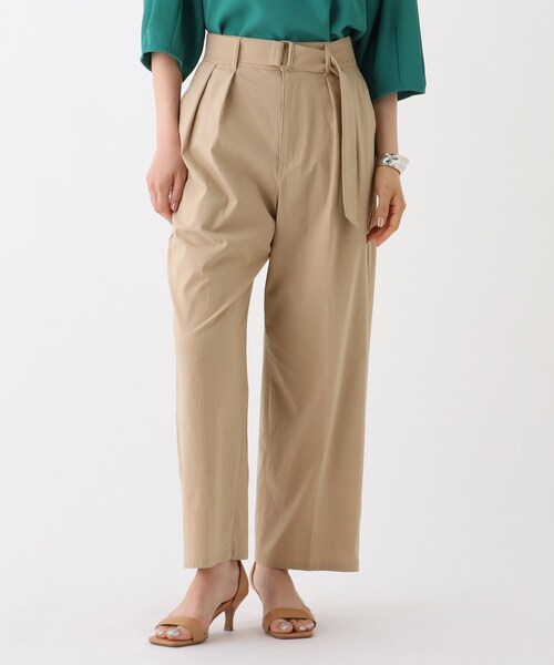 OPAQUE.CLIP（オペークドットクリップ）の「◆【Ｃ】リネン混ストレッチ　センプレワイドパンツ（その他パンツ・レディース・ブラック/ブルー/ライトベージュ・40/38/36）」の18枚目の写真