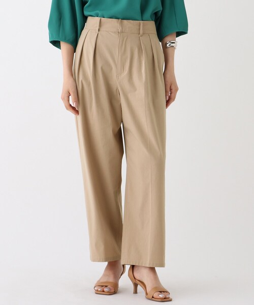 OPAQUE.CLIP（オペークドットクリップ）の「◆【Ｃ】リネン混ストレッチ　センプレワイドパンツ（その他パンツ・レディース・ブラック/ブルー/ライトベージュ・40/38/36）」の9枚目の写真