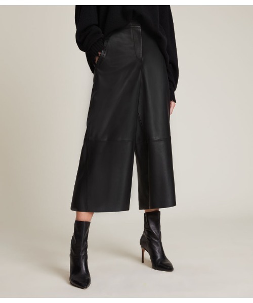 ALLSAINTS（オールセインツ）の「LEAH LEATHER CULOTTE | LEAH レザー 
