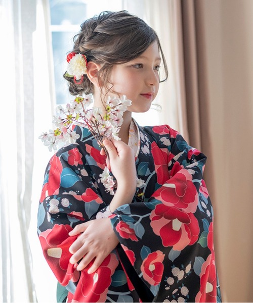 Catherine Cottage(キャサリンコテージ)の「水引梅髪飾り(小)(和装小物・キッズ・パープル/レッド/ピンク/ブルー・FREE)」の5枚目の写真