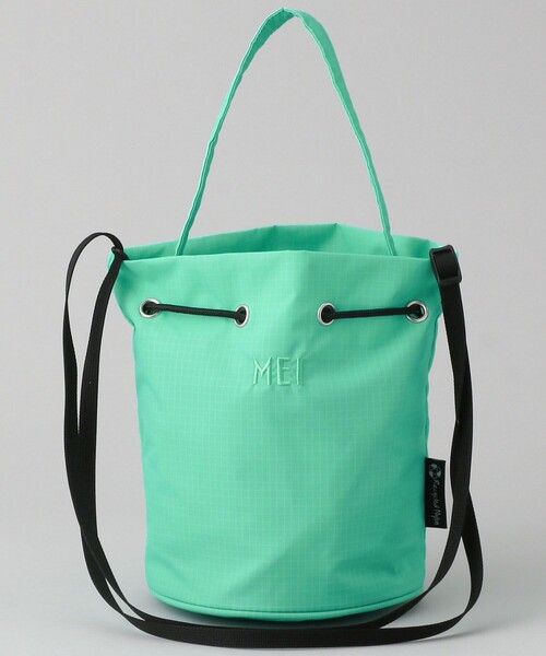 MEI（メイ）の「MEI/メイ Wheel bucket bag/ナイロン巾着バッグ（ショルダーバッグ・レディース・ブラック/ピンク/ブルーグリーン・ONE SIZE）」の12枚目の写真