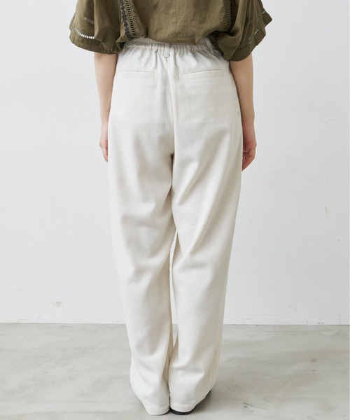 Libra Cue（リブラ キュー）の「リネンミックスバルーンパンツ（スラックス・レディース・ブラック/アイボリー・FREE）」の11枚目の写真