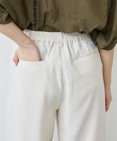 Libra Cue（リブラ キュー）の「リネンミックスバルーンパンツ（スラックス・レディース・ブラック/アイボリー・FREE）」の15枚目の写真