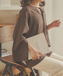 ２WAY楊柳スリットシャツ／【WEB/EC限定商品】