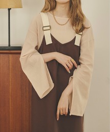 Ambre Neige | ２WAY楊柳スリットシャツ／【WEB/EC限定商品】(Tシャツ/カットソー)