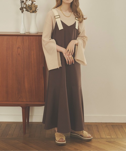 Ambre Neige（アンブルネージュ）の「２WAY楊柳スリットシャツ／【WEB/EC限定商品】（Tシャツ/カットソー・レディース・ダークブラウン/ベージュ/アイボリー・FREE）」の7枚目の写真