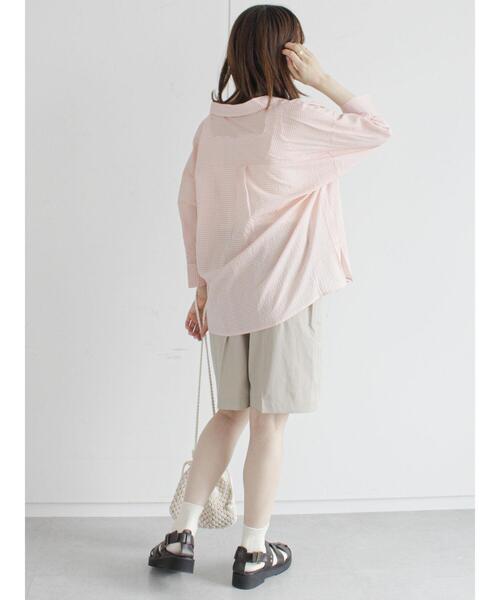 ehka sopo（エヘカソポ）の「チェックビッグシャツ（シャツ/ブラウス・レディース・ブラック/ピンク/イエロー/ミント・ﾌﾘ-）」の22枚目の写真