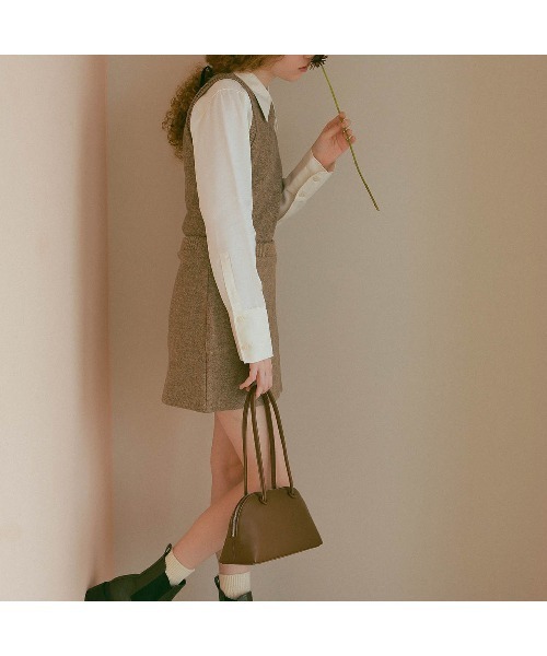 EFOLE（エフォル）の「【EFOLE】 ロングハンドル ワイド ボストンバッグ（ボストンバッグ・レディース・ブラック/オフホワイト/ブラウン・FREE）」の6枚目の写真