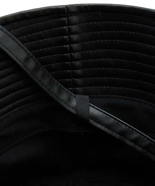 VIS（ビス）の「リボン付きフェイクレザーバケットハット（ハット・レディース・ブラック/キナリ・FREE）」の10枚目の写真