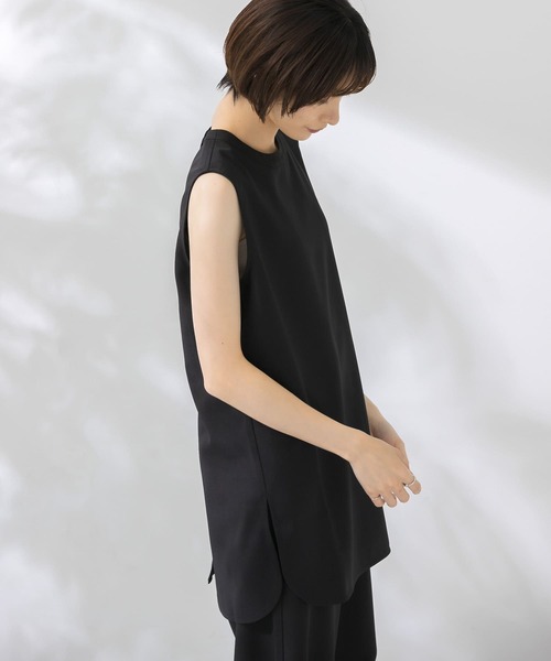 KBF（ケイビーエフ）の「『WEB/一部店舗限定』スリットセットアップ（サロペット/オーバーオール・レディース・ブラウン/ライトベージュ/ブラック・ONE）」の6枚目の写真