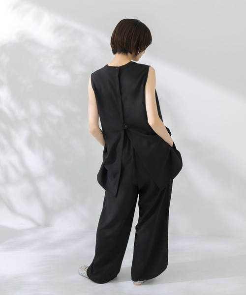 KBF（ケイビーエフ）の「『WEB/一部店舗限定』スリットセットアップ（サロペット/オーバーオール・レディース・ブラウン/ライトベージュ/ブラック・ONE）」の16枚目の写真