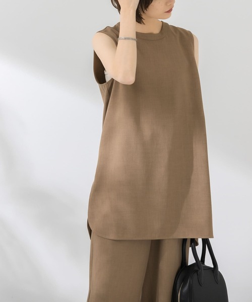 KBF（ケイビーエフ）の「『WEB/一部店舗限定』スリットセットアップ（サロペット/オーバーオール・レディース・ブラウン/ライトベージュ/ブラック・ONE）」の17枚目の写真