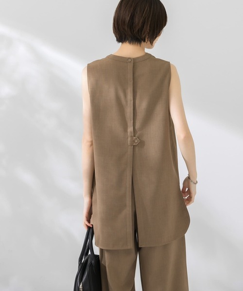 KBF（ケイビーエフ）の「『WEB/一部店舗限定』スリットセットアップ（サロペット/オーバーオール・レディース・ブラウン/ライトベージュ/ブラック・ONE）」の19枚目の写真