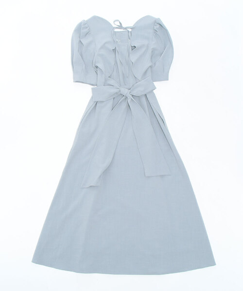美品　レディアゼル　ワンピース　バックリボン　バックスカラップワンピース　半袖 美品 REDYAZEL ワンピース バックリボン バックスカラップ