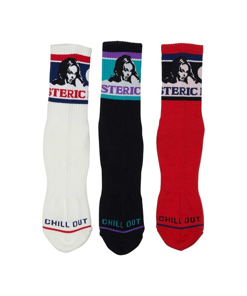 HYSTERIC GLAMOUR（ヒステリックグラマー）の「HYSTERIC INN スケーターソックス（ソックス/靴下・メンズ・レッド/ブラック/ホワイト・FREE）」の10枚目の写真