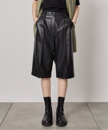 PUBLIC TOKYO | エコレザーハーフパンツ/ウォッシャブル(その他パンツ)