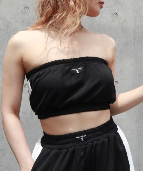 FIG&VIPER（フィグアンドバイパー）の「メッシュベアTOP（チューブトップ・レディース・ブルー/ブラック・FREE）」の2枚目の写真