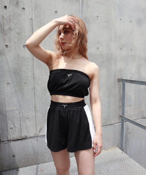 FIG&VIPER（フィグアンドバイパー）の「メッシュベアTOP（チューブトップ・レディース・ブルー/ブラック・FREE）」の13枚目の写真